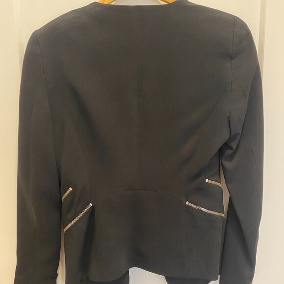 Black Zara Blazer with zipper embellishments - M - Picture 4 of 4